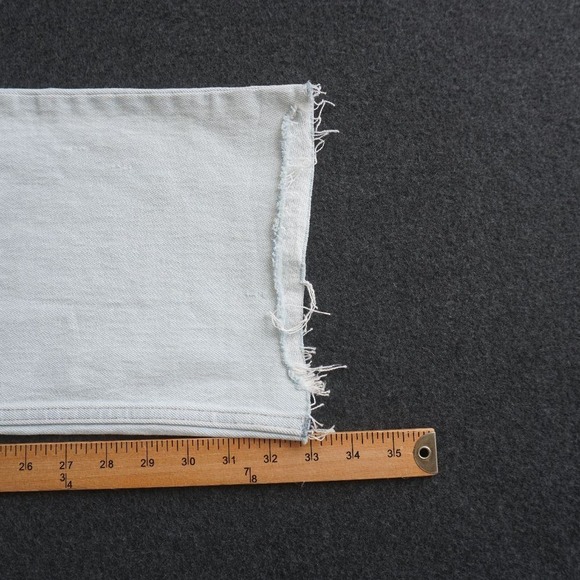 Abercrombie & Fitch The Baggy Low Rise Jeans Womens Long Raw Hem 27 / 4L - Picture 6 of 10